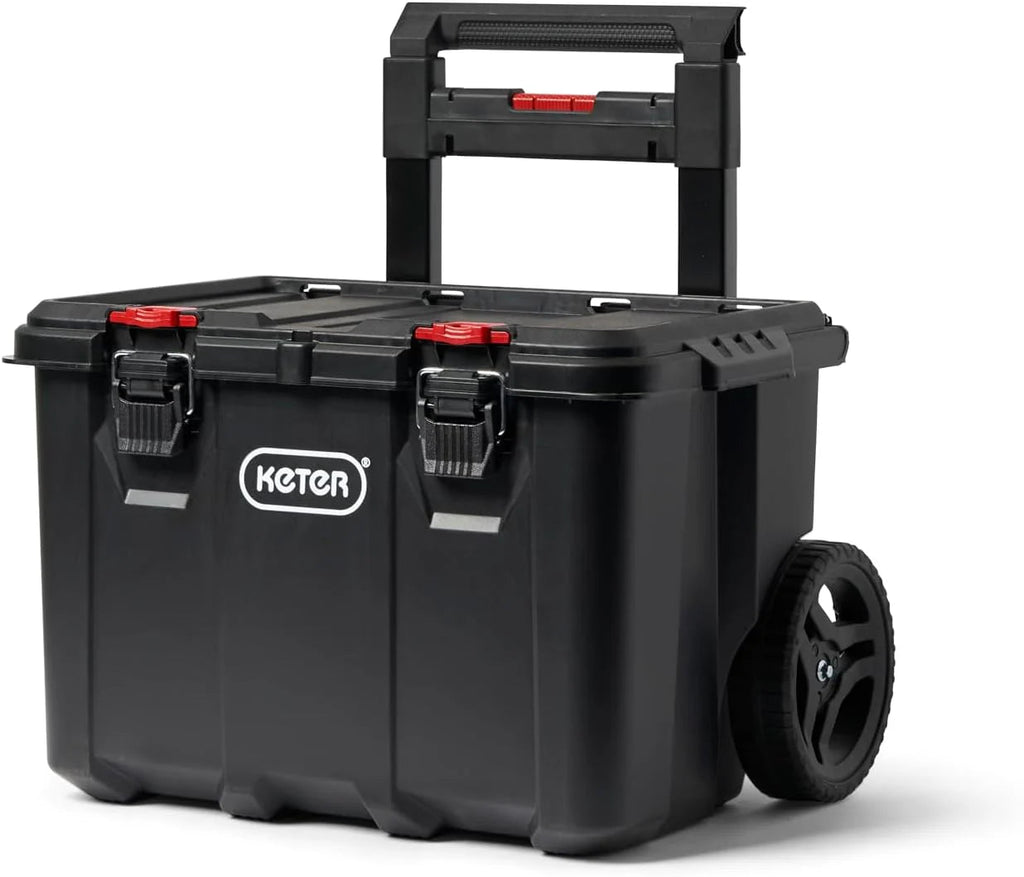 Stack-n-Roll Modular Tools Organizer for Garage Storage and DIY, 3 Piece Resin Rolling Tool Box System for Small Parts