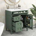 36" Bathroom Vanity with Single Sink Combo, Modern Undermount Bathroom Sink Cabinet with 2 Drawers and a Tip-Out Drawer, Freestanding Bathroom Vanities, Soft Closing, Solid Wood Frame