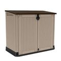 30-Cu Ft All-Weather Resin Storage Shed, Beige